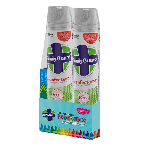 Desinfectante Family Guard Aerosol 2 Piezas de 400ml