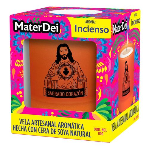 Veladora de Vidrio Materdei Incienso 110g