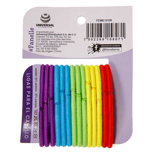 Ligas Fanelle Colores FESML1010R 14 Piezas
