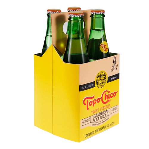 Agua Mineral Topo Chico sabor toronja 4 pack de 355ml c/u