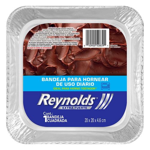 Bandeja Reynolds Cuadrada Aluminio 1 pieza