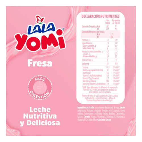 Leche Lala Yomi Fresa Moana 2 180ml