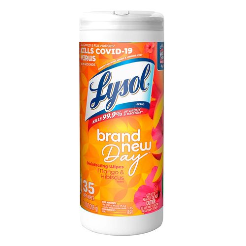 Lysol Toallitas Desinfectantes para Superficies Mango & Hibiscus de 35 Piezas