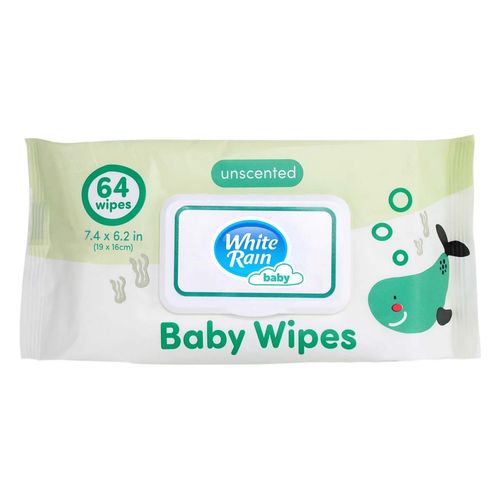 Toallas Húmedas White Rain Baby Sin Perfume 64 Piezas