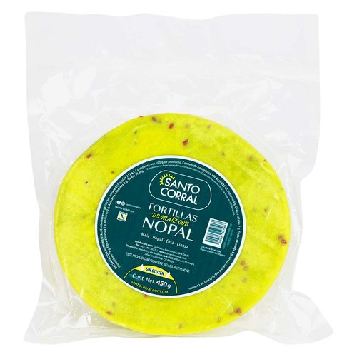 Tortilla de Maíz Santo Corral Nopal 450g