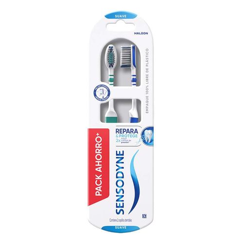 Cepillo Dental Sensodyne Repara y Protege Suave 2 Pack