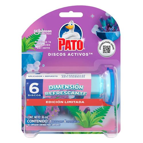 Gel Limpiador Continuo para Sanitario Pato Dimensión Refrescante 36ml