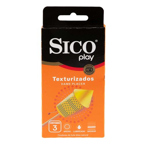 Condones Sico Play Pleasure 3 Piezas