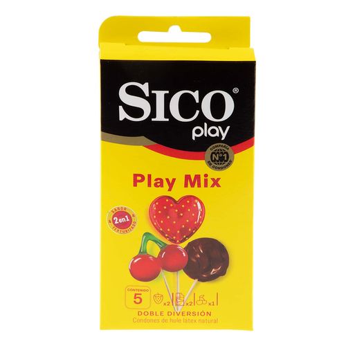 Condones Sico Play Mix 5 Piezas