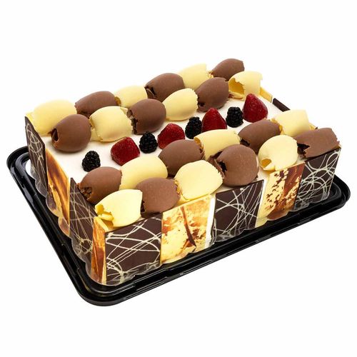 Pastel 3 Leches con Bombones de Chocolate Combinado Rectangular Grande