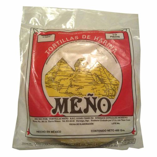 Tortilla Harina Integral Meño 10 Tortillas 400g