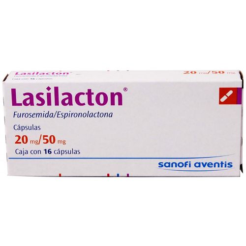 Cápsulas Lasilacton 20mg/50mg Caja con 16 Cápsulas