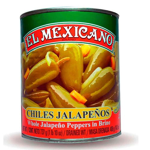 Chiles El Mexicano Jalapeños Enteros 737g