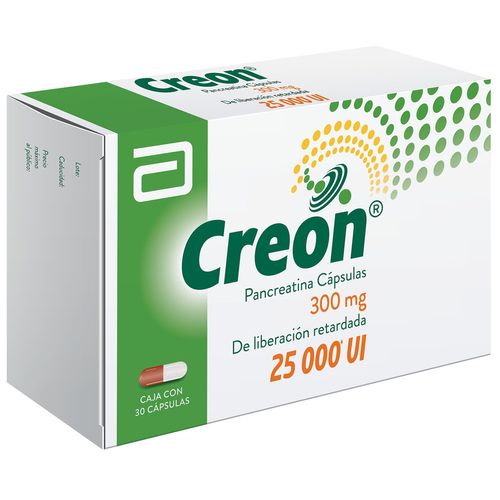 Cápsulas Creon 300mg Liberación Retardada Caja con 30 Cápsulas