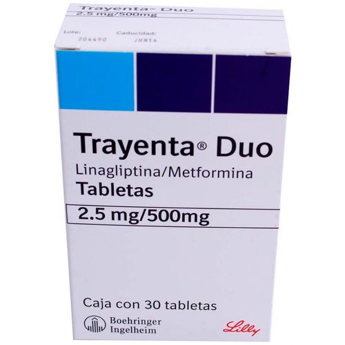 Tabletas Trayenta Duo 2.5mg/500mg Caja con 30 Tabletas