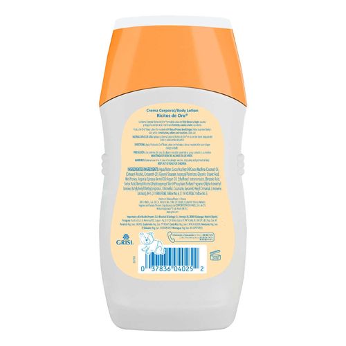 Crema Corporal Grisi Ricitos de Oro Miel y Argán 250ml