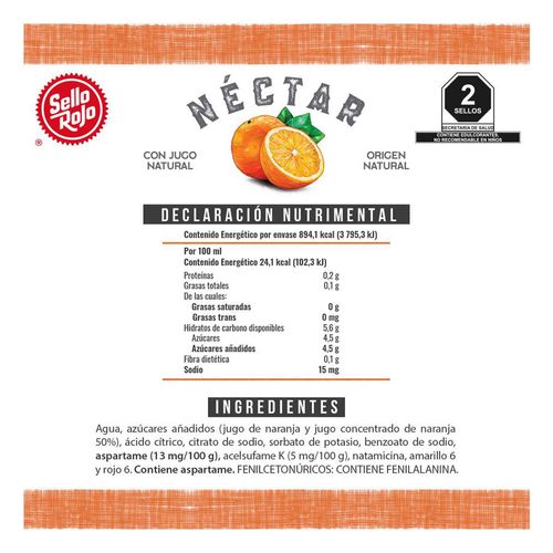 Néctar Sello Rojo Naranja 3.785g
