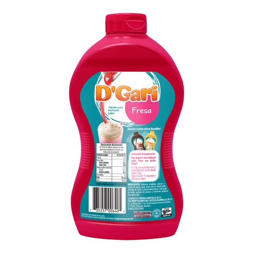 Jarabe Modificador D'Gari Fresa Bote 453ml