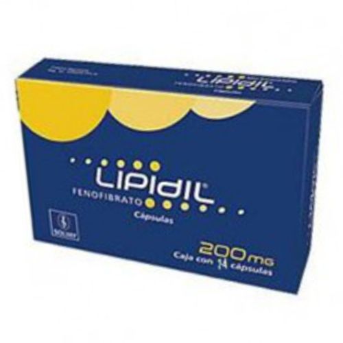 Cápsulas Lipidil 200mg Caja con 14 Cápsulas