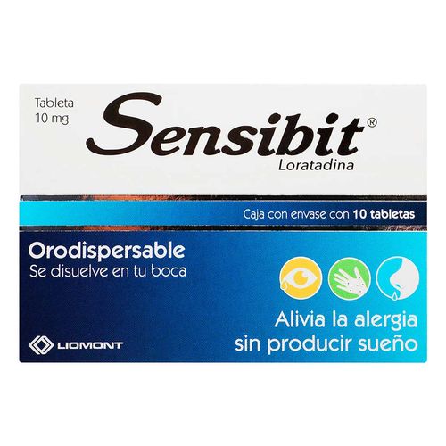 Tabletas Sensibit Orodispersables 10mg con 10 Tabletas
