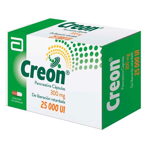 Cápsulas Creon 300mg Liberación Retardada Caja con 50 Cápsulas