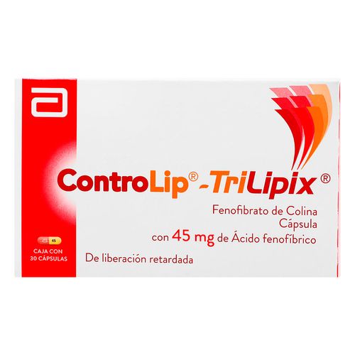 Cápsulas ControLip-TriLipix 45mg Caja con 30 Cápsulas