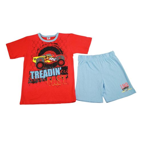 Short y Playera Disney Cars 2143 Rojo/Azul Claro Niño