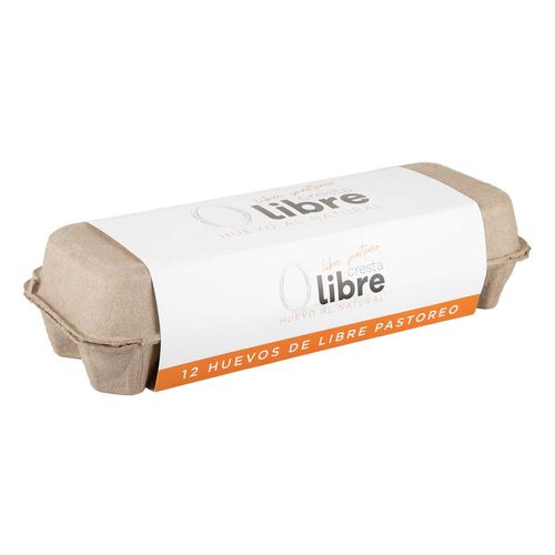 Huevo Cresta Libre Blanco Libre Pastoreo 12 Piezas