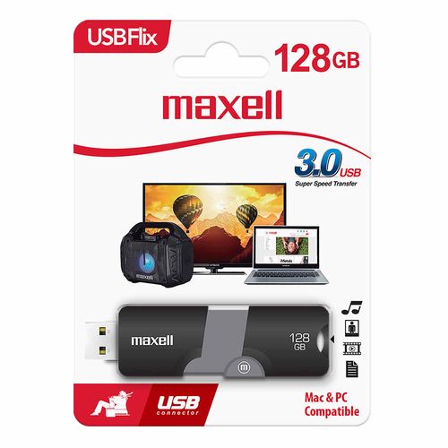 Memoria USB Maxell 3.0 128GB Negro