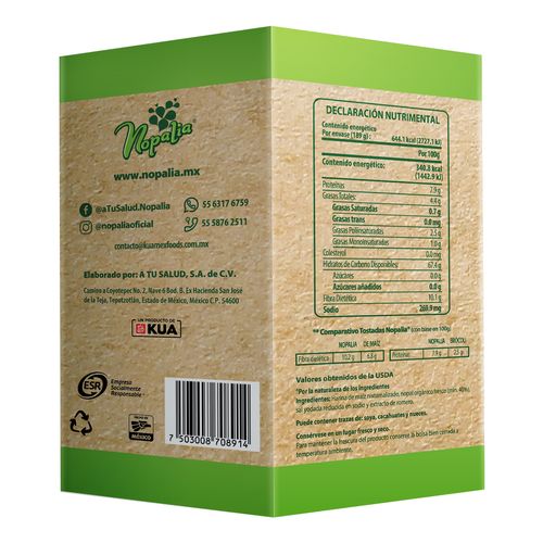 Tostada Nopalia Horneada de Nopal 189g