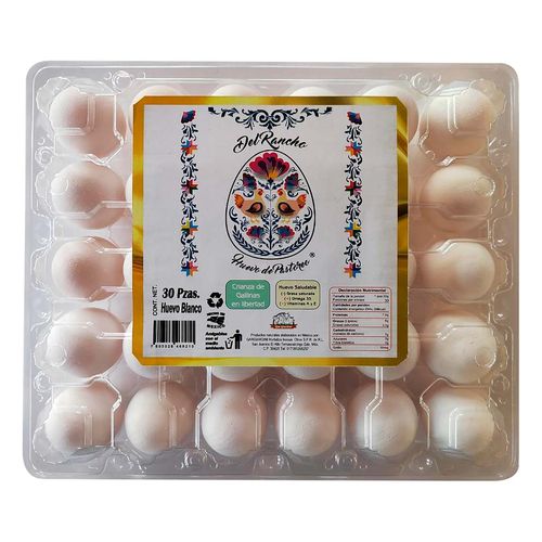 Huevo Blanco Del Rancho 30 Piezas