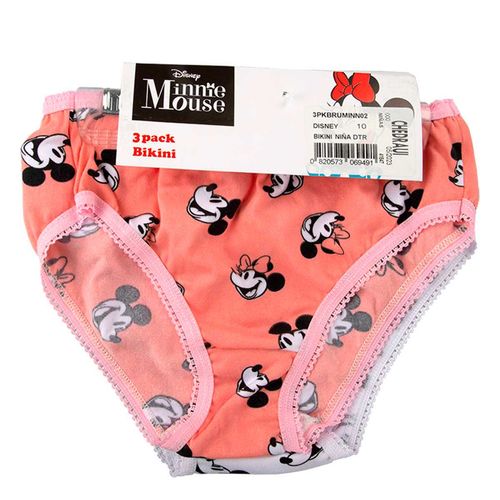 Bikini Disney Minnie 3PKBR Rosa/Blanco