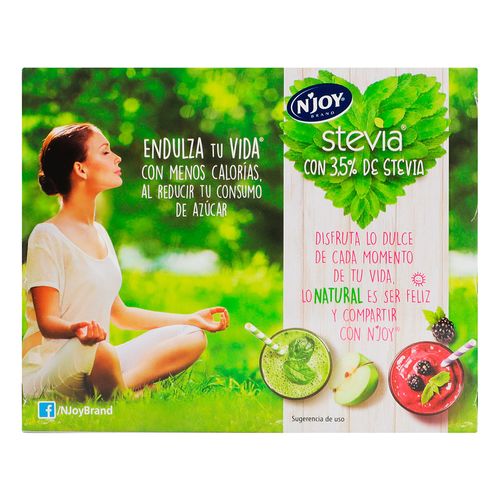 Sustituto de Azúcar N'Joy Stevia con 50 Piezas de 1g