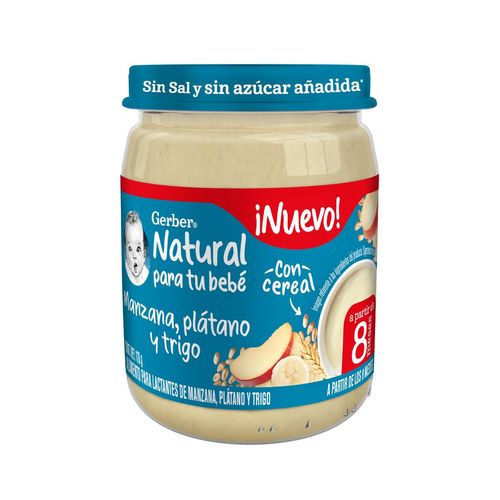 Papillas Gerber Etapa 3 Manzana Trigo y Plátano 170g