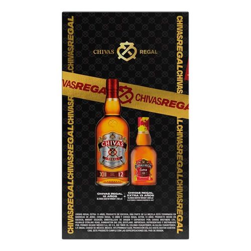 Whisky Chivas Regal 12 Años 750ml + Whisky Chivas Regal 13 Años 200ml