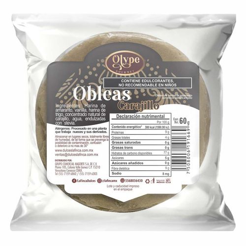 Oblea sabor Carajillo con Stevia Olype Gourmet 60g