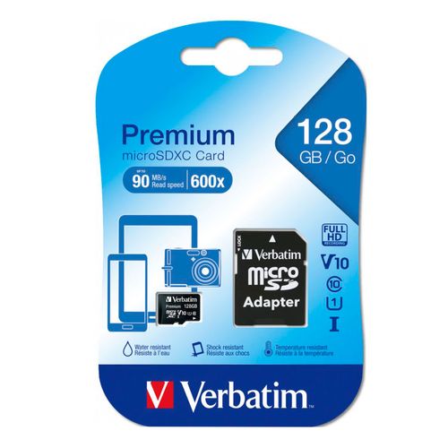 Memoria Verbatim Micro SD 128GB SDHC Class 10