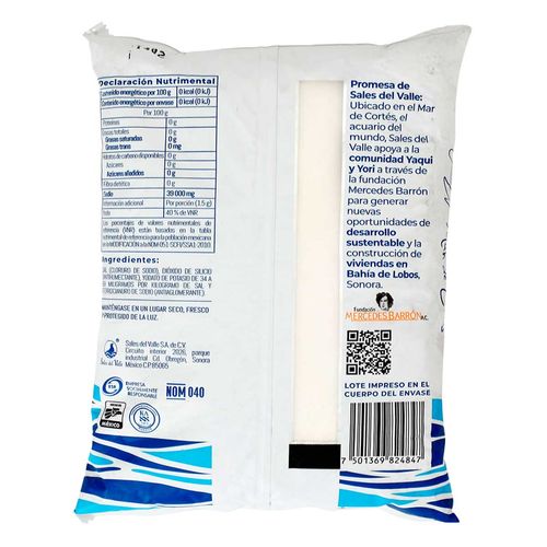Sal Mar de Cortés Grano Fino Bolsa 1Kg