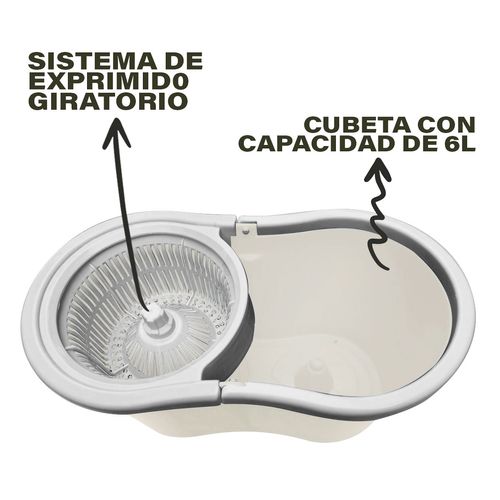 Set Extensible Gyro Mop Cubeta 6L Blanco