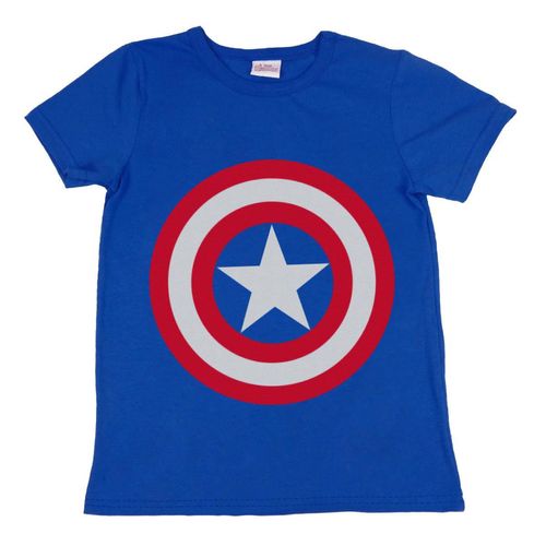 Playera Marvel Capitán América Azul
