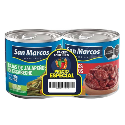 Chiles Chipotles San Marcos Rajas 2 piezas