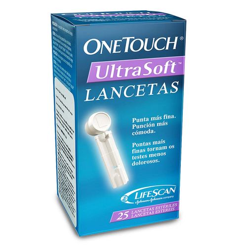 Lancetas OneTouch UltraSoft Caja con 25 Lancetas