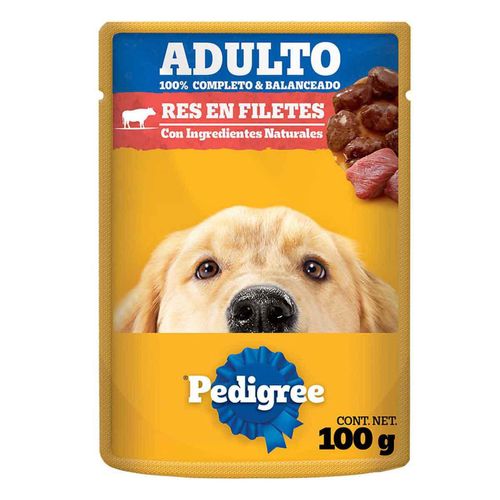 Sobres Pedigree para Perros Adultos Sabor Res 100g
