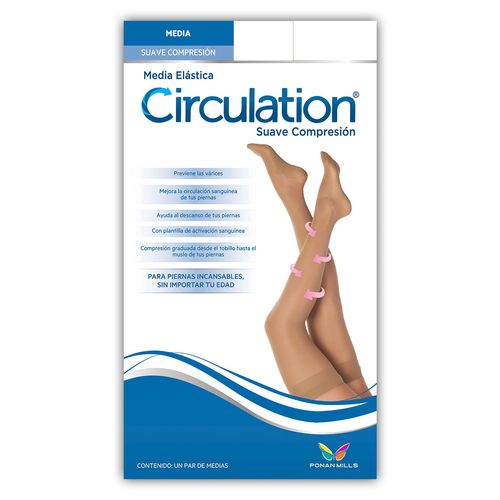 Media Elástica Circulation Suave Compresión M8010