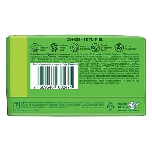 Jabón de Tocador Palmolive Naturals Aloe y Oliva Sensación Humectante 4x120g