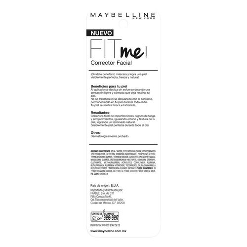 Maquillaje Corrector Maybelline New York Fit Me! Sand 6.8ml