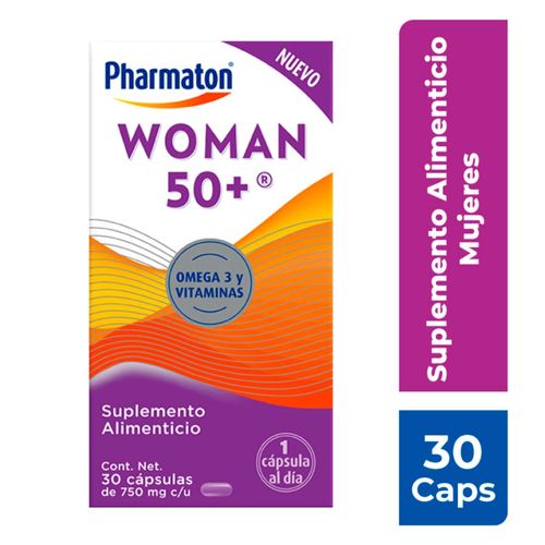 Pharmaton Woman 50+ Suplemento Alimenticio para Mujer 30 Cápsulas de 750 mg