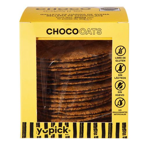 Galleta Yupick Avena Relleno de Chococolate 300g