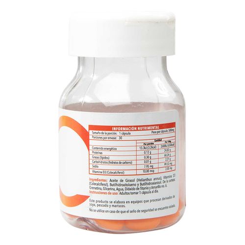 Suplemento Alimenticio Well D 30 Cápsulas 500mg c/u
