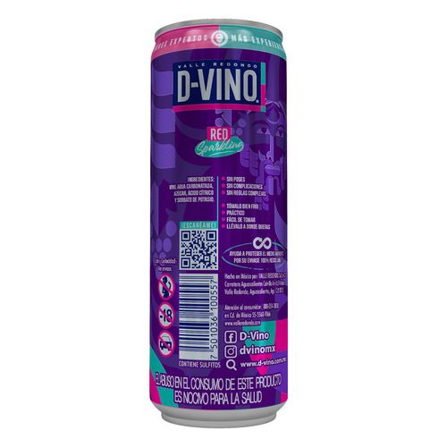 Vino Espumoso en lata D-Vino Red 355ml